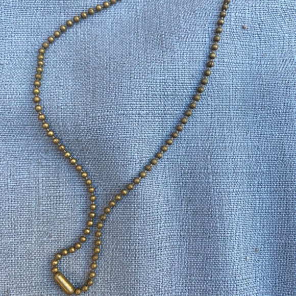VSA Virgins Saints and Angels Necklace - Gold Tone Green Vintage Antique Cross - Picture 7 of 11